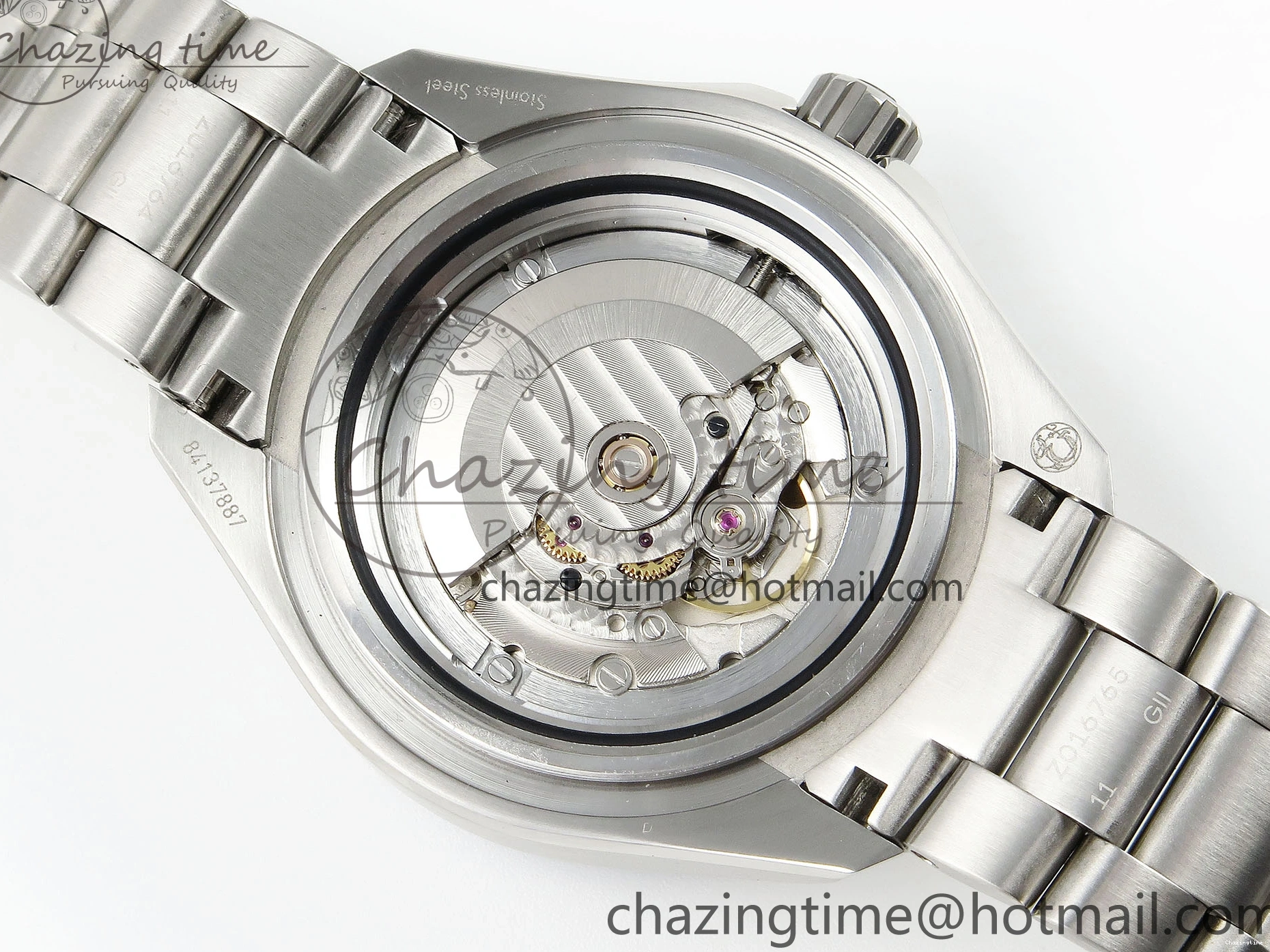 0506 EasyCare SEAMASTER PLANET OCEAN 6000M ULTRA DEEP 45.5MM SS TF 1:1 BEST EDITION BLUE DIAL BLACK BEZEL ON SS BRACELET A 7760